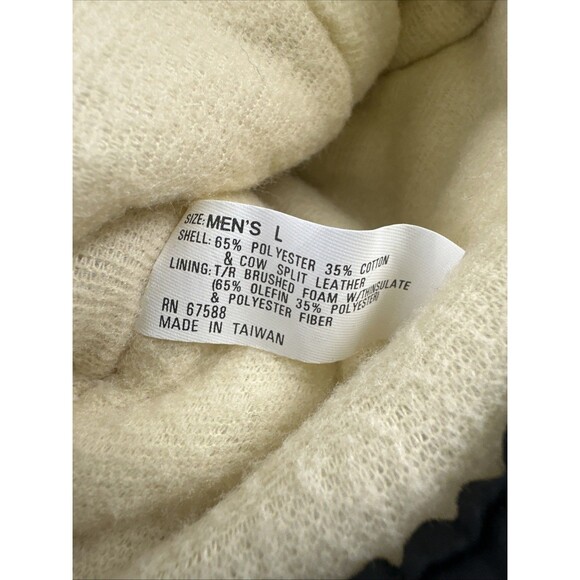 Thinsulate Long Mittens Black Insulated Cow Leather Palms Adjustable Mens Large - Picture 6 of 11